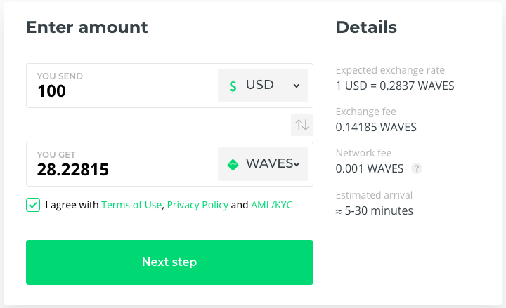 Buy WAVES coin