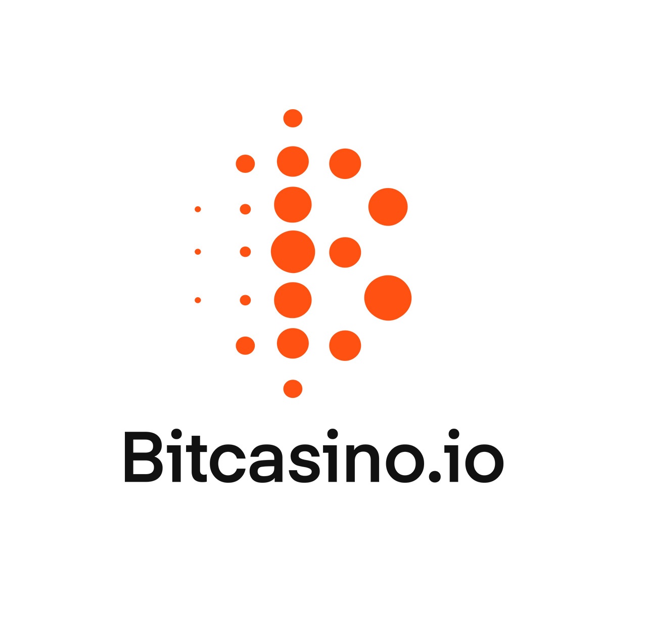 Bitcasino logo with the B letter formed by dots