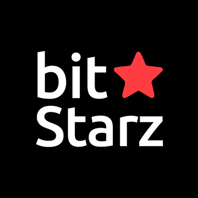 bit starz casino logo with red star on the black background